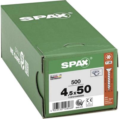 SPAX 1191010450505 R 88091 Senkkopf/T-STAR Houtschroef 4.5 mm 50 mm T-STAR plus Staal WIROX 500 stuk(s)