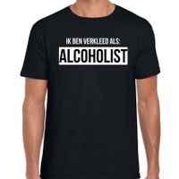 Drank t-shirt verkleed als alcoholist zwart voor heren - Drank t-shirt - thumbnail