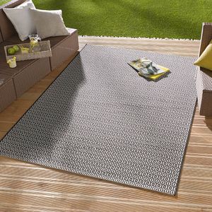Buitenkleed Retro Coin - 200x290cm - Zwart Retro Vloerkleed - 123vloerkleed.nl is de online webshop voor vloerkleden en woonaccessoires.