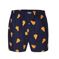 Happy Shorts Happy Shorts Wijde Boxershort Pizza Print Blauw - thumbnail