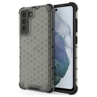 Honeycomb Armored Samsung Galaxy S21 FE 5G Hybrid Case - Zwart