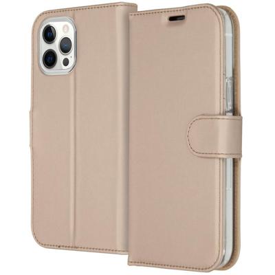 Accezz Wallet Case voor Apple iPhone 12 Pro Max Telefoonhoesje Goud