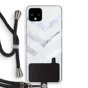 Marmeren pijlen: Pixel 4 Transparant Hoesje met koord