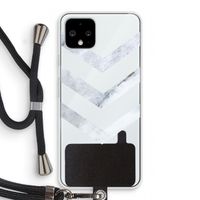 Marmeren pijlen: Pixel 4 Transparant Hoesje met koord