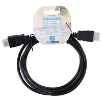 Grundig HDMI Kabel - 1.4 - Zwart - 1.5 Meter - 4K Resolutie - met Ethernet - (Ultra)HDTV - 3D - thumbnail