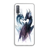 Yin Yang Dragons: Samsung Galaxy A7 (2018) Transparant Hoesje