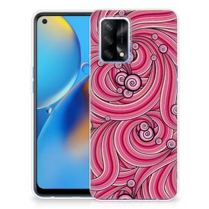 OPPO A74 4G Hoesje maken Swirl Pink