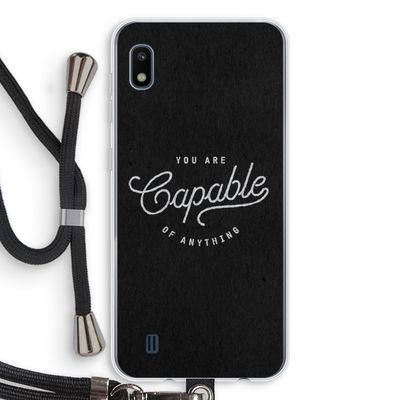 Capable: Samsung Galaxy A10 Transparant Hoesje met koord