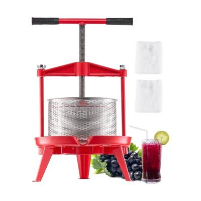 VEVOR Fruitwijnpers Handmatige pers Wijn maken 9L RVS Fruitmolen