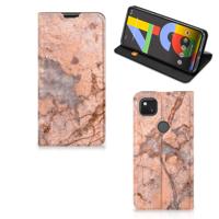 Google Pixel 4a | Standcase | Marmer Oranje