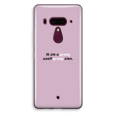 uzelf graag zien: HTC U12+ Transparant Hoesje