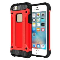 Harde Armor TPU + PC combinatie Case voor iPhone SE & 5 & 5s(Red)