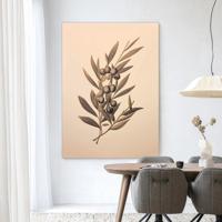 Urban Cotton Wandkleed 'Oliva' 80 x 110cm in Frame - black