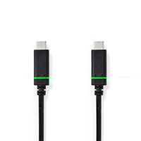 Nedis CCGB64700BK20 Usb-kabel Usb 3.2 Gen 1 Usb-c™ Male Usb-c™ Male 4k@60hz 5 Gbps Vernikkeld 2.00 M Rond Pvc Zwart Doos