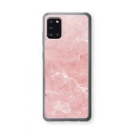 Roze marmer: Samsung Galaxy A31 Transparant Hoesje