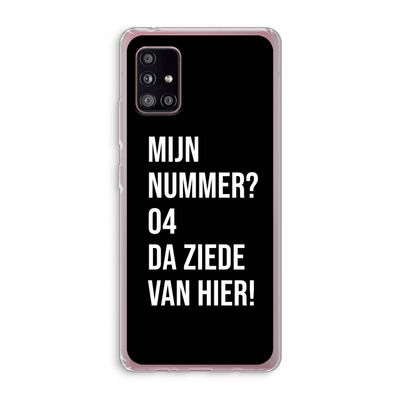 Da ziede van hier - Zwart: Samsung Galaxy A51 5G Transparant Hoesje