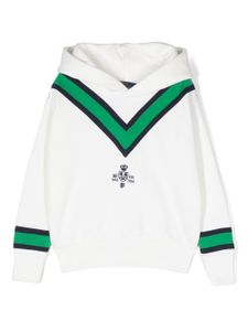 POLO RALPH LAUREN KIDS hoodie à logo brodé - Blanc