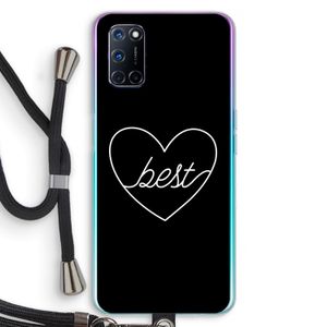 Best heart black: Oppo A72 Transparant Hoesje met koord