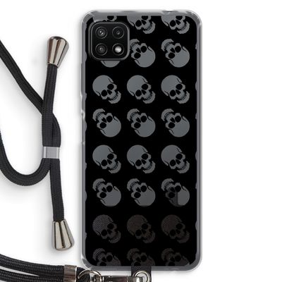 Musketon Skulls: Samsung Galaxy A22 5G Transparant Hoesje met koord