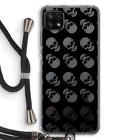 Musketon Skulls: Samsung Galaxy A22 5G Transparant Hoesje met koord