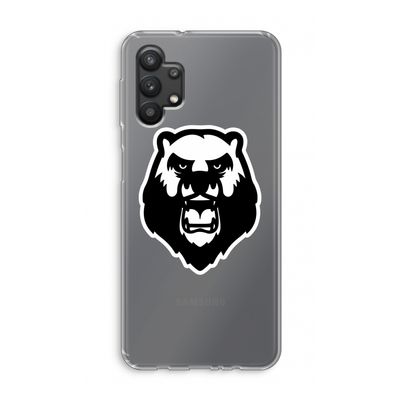 Angry Bear (white): Samsung Galaxy A32 5G Transparant Hoesje