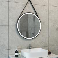 Wiesbaden Cinto LED Badkamerspiegel 60cm - Dimbaar & Verwarmd - Mat Zwart