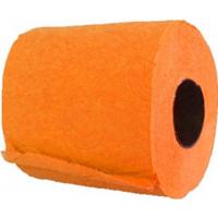 Cadeau toiletpapier rol 140 vellen - Oranje - feestartikelen decoratie - WC-papier - thumbnail