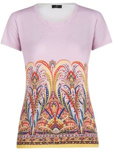 ETRO haut en soie mélangée à motif cachemire - Rose