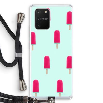 Waterijsje: Samsung Galaxy S10 Lite Transparant Hoesje met koord