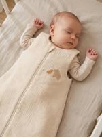 Zomers trappelzak met centrale opening van katoengaas BABYLON ecru