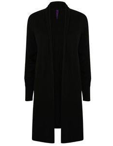 Henbury W719 Ladies` Longline Open Cardigan