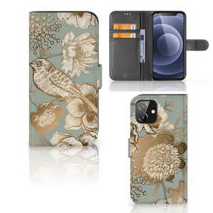 Hoesje voor iPhone 12 | 12 Pro (6.1") Vintage Bird Flowers