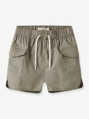 Boardshort jongen LIL'ATELIER MINI met zakken zandbeige Boardshort jongen LIL'ATELIER MINI met zakken zandbeige