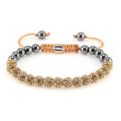 Karma Armband Spiral Full Crystal Gold Crystal
