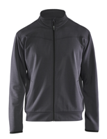 Blåkläder Service Sweatshirt met rits 33622526 | Medium Grijs/Zwart | Maat L - 7330509685044