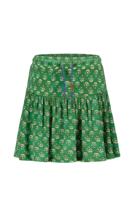 Like Flo Meisjes rok crepe - Groen bloemen