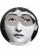 Fornasetti assiette décorative en porcelaine à imprimé graphique - Noir