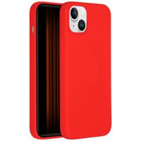 Accezz Liquid Silicone Backcover iPhone 15 Plus Telefoonhoesje Rood
