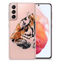 Smartphone hoesje Samsung Galaxy S21 Watercolor Tiger