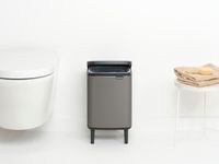 Brabantia bo hi afvalemmer 7 liter met kunststof binnenemmer platinum