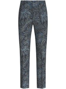 ETRO pantalon fuselé à motif en jacquard - Noir