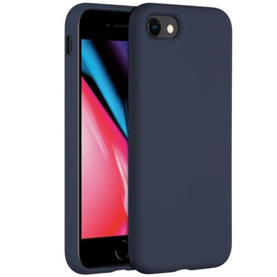 Accezz Liquid Silicone voor Apple iPhone SE (2022 / 2020) / 8 / 7 Telefoonhoesje Blauw