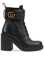 Gucci bottines à plaque logo - Noir - thumbnail