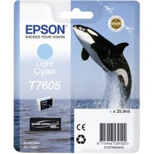 Epson inktpatroon licht cyaan T 7605