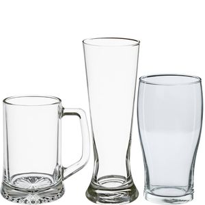 Bierglazen set - pilsglazen/bierpullen/pint glazen - 12x stuks - glas - Bierglazen