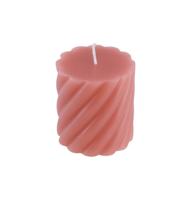 Roze Spiraalvormige Kaars (7x7,5cm)