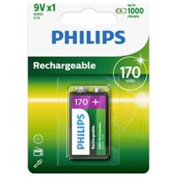 Philips Oplaadbare 9V batterij (blok) HR22 NiMH 8.4 V 170 mAh 1 stuk(s)