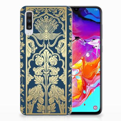 Samsung Galaxy A70 | TPU Case | Beige Flowers