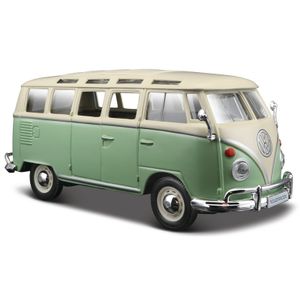 Modelauto Volkswagen T1 Samba groen 1:24