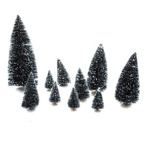 Kerstdorp accessoires - miniatuur boompjes/kerstboompjes - 20x stuks